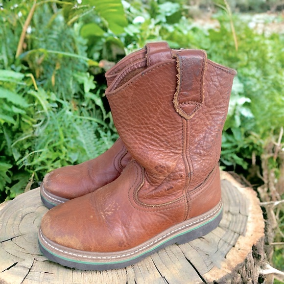 Little Kids John Deere Man Made Upper Leather Work Boots | Size 2M - Picture 4 of 9